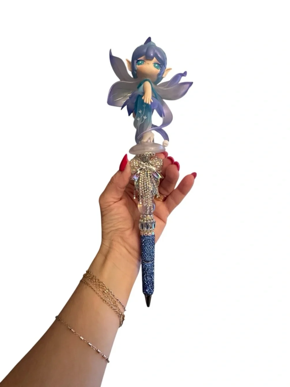 Gorgeous Hand Crafted Pen with an Authentic Suri Fairy as the Focal